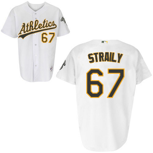 Dan Straily #67 Youth Baseball Jersey-Oakland Athletics Authentic Home White Cool Base MLB Jersey
